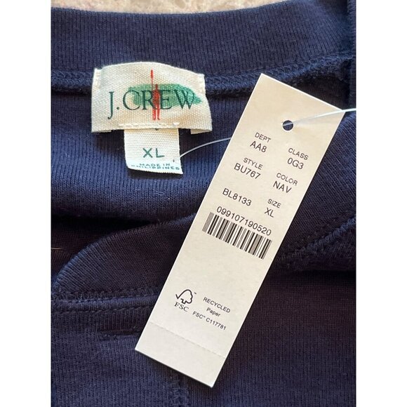 J. Crew Heritage Brushed Rib-Knit Henley in Navy XLarge New Mens Top Shirt BU767 - Picture 6 of 9